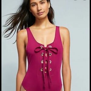 Anthropologie Mara Hoffman Berry one piece NWT